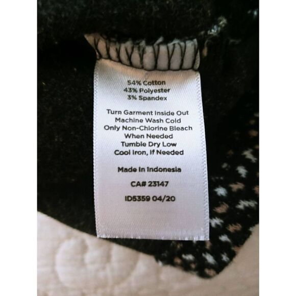 Talbots Long Sleeve w/Cuff links Dotted Wide Neck Ladies Top-Medium - Picture 5 of 5